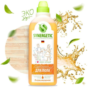 Средство для мытья полов, стен и поверхностей Synergetic 1л Х985270