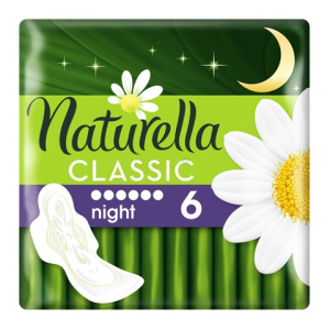 Женские гигиен.прокладки(9262) Camomile Night Single NATURELLA Classic 6шт Х944530