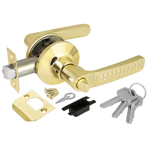 Ручка защелка DK626 PB-ET (6026 PB-E) (кл./фик.) золото (36835) (PUNTO) 016941