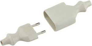 Гнездо штепсельное плоское "UNIVersal" б/з с ушком белое А104 28913