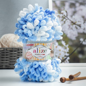 Пряжа "Puffy Fine Color" 100% микрополиэстер 14,5м/100гр (6371) 7390580 36473