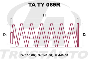TA TY 069R Пружины подвески усиленные