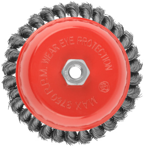 Корщетка - крацовка чашечная 150 мм. Гайка М 14. Стальная витая проволка. 021058005