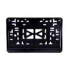 Рамка номера квадр. пласт. с защелкой(черная) 69785