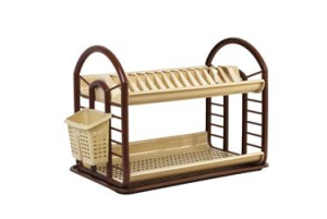 Сушилка для посуды 2 яруса, пластик АНТИК  980381