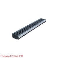 Лоток пластиковый с решеткой чугунной щелевой (130х100х1000мм) (класс С) (под заказ) 915127