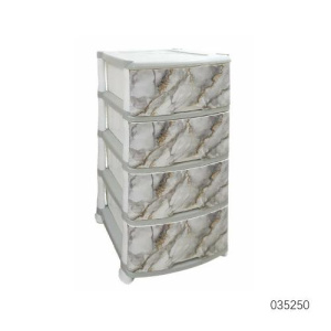 Комод 4-х секц. с декором "Мрамор" (35250) 962134