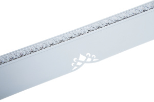 Бленда  декоративная для карниза длина 3 м МОЦАРТ серебро - белый 57562