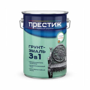 Грунт-эмаль ПРЕСТИЖ по ржавчине ЧЕРНАЯ 5 кг 73593