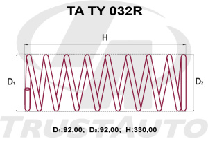 TA TY 032R Пружины подвески усиленные