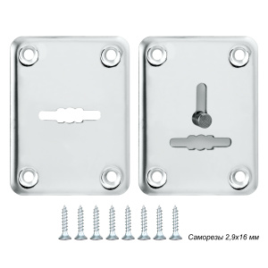 Декоративная накладка ESC081-SS (нержавейка) на сув. замок (1 пара) "2" (36155) (PUNTO) 31883