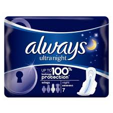 Женские гигиенические прокладки "Night Single" ALWAYS Ultra  (1603) 6-7шт Х25968