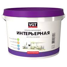Краска "VGT" интерьерная для стен и потолка"Белоснежка" 25кг 72558