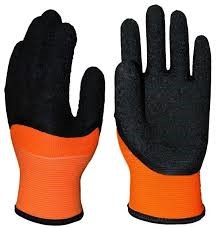 Перчатки резиновые черн-сер-оранж ОЩ970979