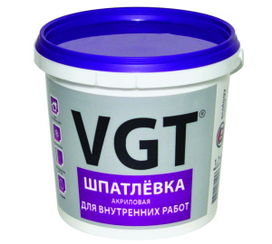Шпатлевка акриловая VGT для внутренних работ 3,6кг 9642173