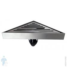 Трап сантехнический MAGdrain SJC 150 Q50-B ТРЕУГОЛЬНЫЙ (150*150, магнит клапан, Нерж.,  матов) 96035