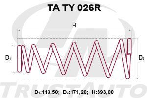 TA TY 026R Пружины подвески усиленные