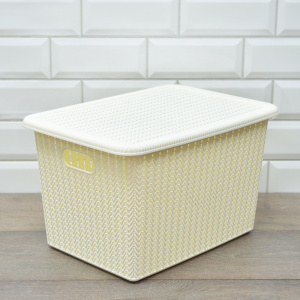 Корзина для хранения с крышкой 14л, 37х26х22,3см, HL-1221 Х1036758