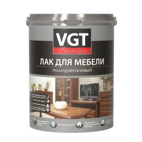 Лак для мебели полиуретановый PREMIUM глянцевый, 0,9 кг ВГТ Х33400