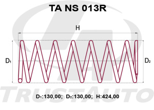 TA NS 013R Пружины подвески усиленные