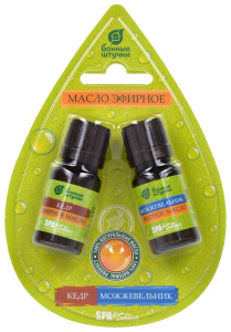 Набор масел для бани и сауны кедр/можжевельник 2шт/10мл 976438