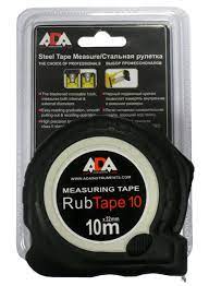 Рулетка ударопрочная ADA Rub Tape 10м с двумя СТОПами А00154  18080