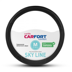 Оплетка "CARFORT SKY LINE"красный кант,М CS-8152