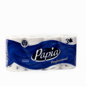 Туалетная бумага "Papia" 3 слоя, 8 рулонов 9935258 Х949777