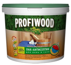 Лак-антисептик для бань и саун "PROFIWOOD" 2,5кг 56296