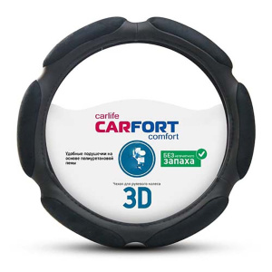 Оплетка "CARFORT 3D"6 подушек,черная М CS-3152