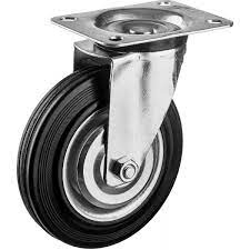 Колесо поворотное Ф160мм,гр.145 кг.резина/металл,(30936-160-S) 655036