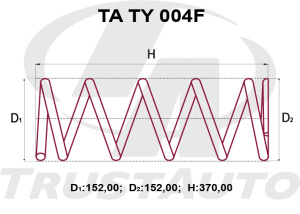 TA TY 004F Пружины подвески усиленные