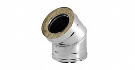 Колено-сэндвич ПРОФИ н/н D115-200мм/45гр 01753