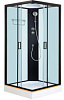 Душевая кабина К90NА Квадратная, низкий поддон, черный профиль  900х900х2150мм СТ985911 - купить во Владивостоке, фото товара