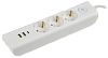 Удлинитель MODERN У03В с/з 2м 3х1мм2 16А/250В USBх3 белый IEK 23005 - купить во Владивостоке, фото товара