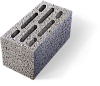 Блок стеновой андезитобазальтовый М-50 (188*190*390 мм) 72шт/под (вес 19,5кг) 08841 - купить во Владивостоке, фото товара