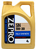 Моторное масло ZEPRO GASOLINE 5W30 SN/GF-5 4L синтетика/бензин 30011332-004 - купить во Владивостоке, фото товара